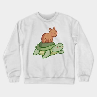 Turtle and capybara stack Crewneck Sweatshirt